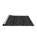 Serging Thickness of Machine Washable Transitional Black Rug, wshpat3277