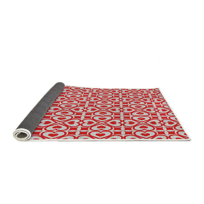Thickness of Patterned Red Novelty Rug, pat328