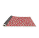 Thickness of Patterned Red Novelty Rug, pat328