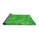 Thickness of Patterned Neon Green Novelty Rug, pat3282