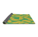 Thickness of Patterned Green Novelty Rug, pat3288