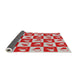 Thickness of Patterned Red Novelty Rug, pat330