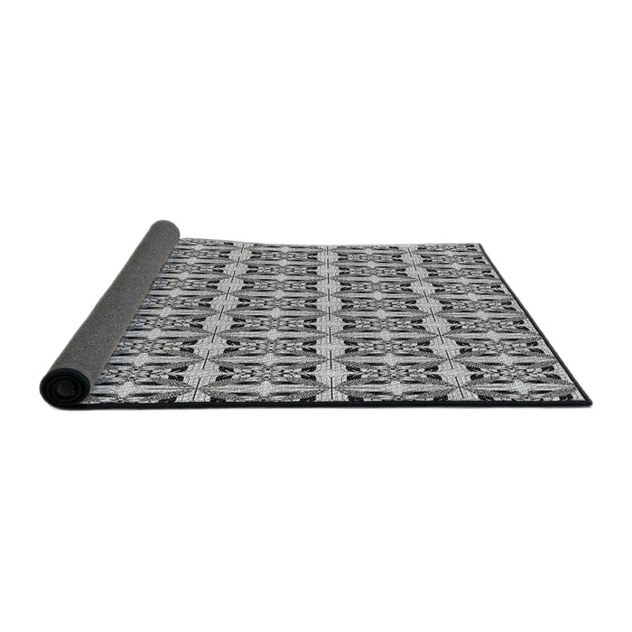 Thickness of Patterned Gray Novelty Rug, pat3318