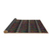 Thickness of Patterned Chocolate Brown Novelty Rug, pat332