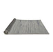 Thickness of Patterned Silver Gray Novelty Rug, pat3322