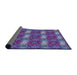 Thickness of Patterned Bright Purple Modern Rug, pat3323