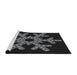 Serging Thickness of Machine Washable Transitional Black Rug, wshpat3325