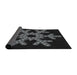 Thickness of Patterned Black Novelty Rug, pat3325