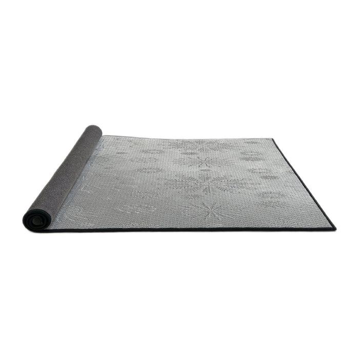 Thickness of Patterned Gray Novelty Rug, pat3326
