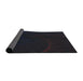 Thickness of Patterned Black Novelty Rug, pat3336