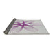 Thickness of Patterned Lavender Purple Novelty Rug, pat3348