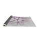 Thickness of Patterned Lavender Purple Novelty Rug, pat3350