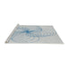 Serging Thickness of Patterned Off-White Abstract Machine Washable Rug, wshpat3352