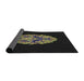 Thickness of Patterned Carbon Gray Novelty Rug, pat3359