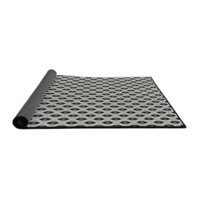 Thickness of Patterned Light Black Novelty Rug, pat337