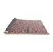 Thickness of Patterned Brown Red Novelty Rug, pat3375