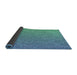 Thickness of Patterned Dark Cyan Green Novelty Rug, pat3376