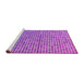 Serging Thickness of Machine Washable Transitional Plum Purple Rug, wshpat3378