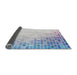 Thickness of Patterned Water Blue Novelty Rug, pat3394