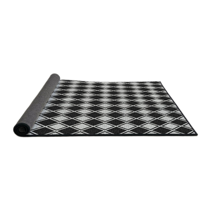 Thickness of Patterned Mid Gray Novelty Rug, pat3397