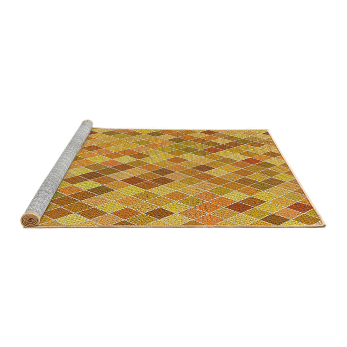 Serging Thickness of Machine Washable Transitional Sedona Brown Rug, wshpat3405