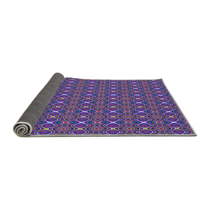 Thickness of Patterned Bright Purple Novelty Rug, pat341