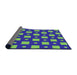 Thickness of Patterned Green Modern Rug, pat3411