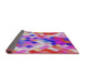 Thickness of Patterned Violet Red Pink Modern Rug, pat3412