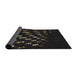 Thickness of Patterned Black Novelty Rug, pat3420