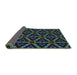 Thickness of Patterned Green Novelty Rug, pat3427