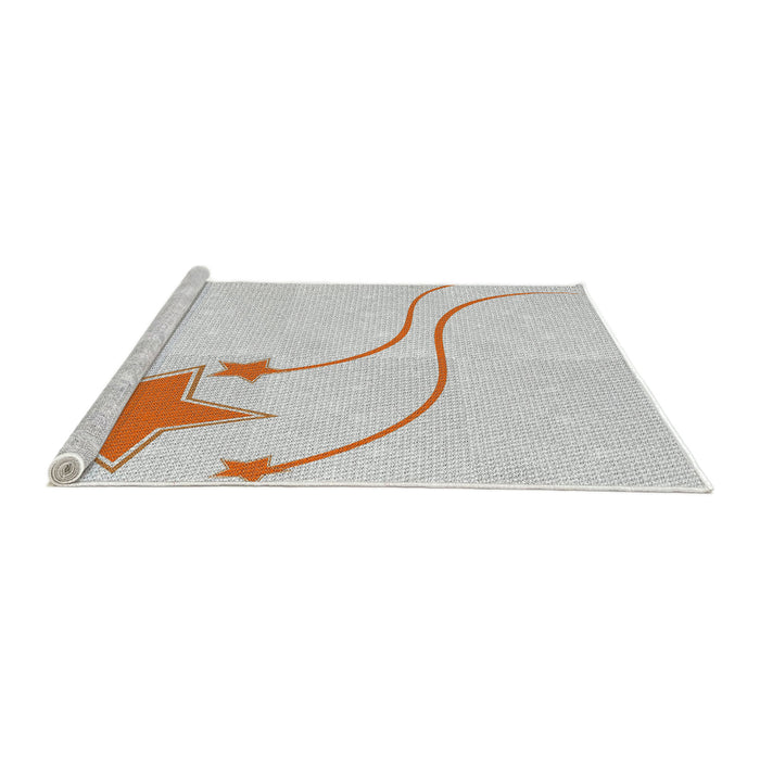 Serging Thickness of Machine Washable Transitional White Smoke Rug, wshpat3432