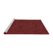 Serging Thickness of Machine Washable Transitional Crimson Red Rug, wshpat3441