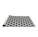 Serging Thickness of Patterned Light Black Abstract Machine Washable Rug, wshpat3445