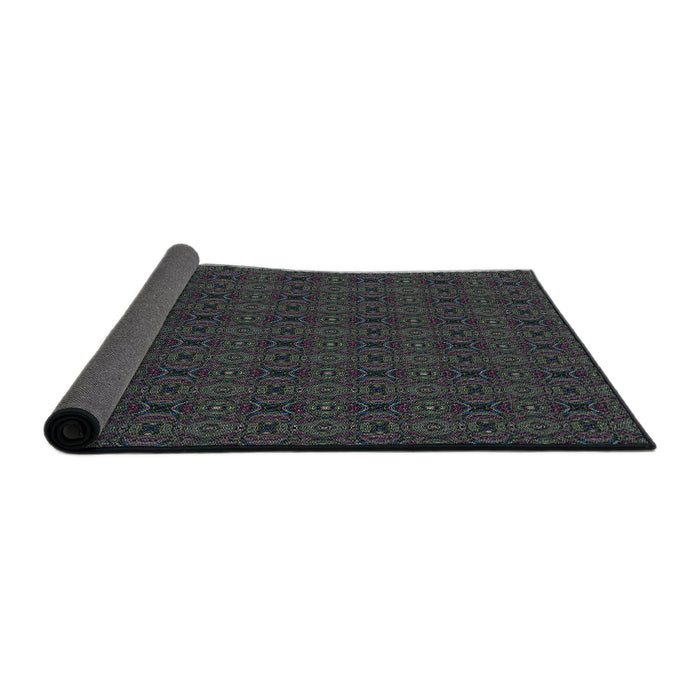 Thickness of Patterned Gray Novelty Rug, pat345