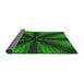 Thickness of Patterned Dark Forest Green Novelty Rug, pat346