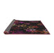 Thickness of Patterned Chocolate Brown Novelty Rug, pat3465