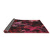 Thickness of Patterned Raspberry Purple Modern Rug, pat3467