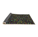 Thickness of Patterned Black Novelty Rug, pat3470