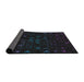 Thickness of Patterned Black Novelty Rug, pat3471