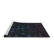 Serging Thickness of Machine Washable Transitional Black Rug, wshpat3471