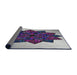 Thickness of Patterned Plum Purple Novelty Rug, pat3473