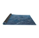 Thickness of Patterned Crystal Blue Novelty Rug, pat3476