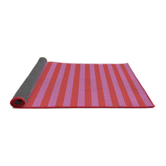 Thickness of Patterned Hot Pink Novelty Rug, pat3497