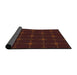 Thickness of Patterned Brown Red Novelty Rug, pat350