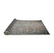 Thickness of Patterned Silver Gray Novelty Rug, pat3502