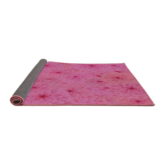 Thickness of Patterned Hot Pink Novelty Rug, pat3503