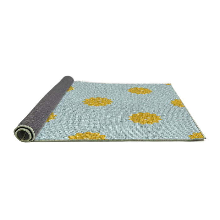 Thickness of Patterned Pale Blue Novelty Rug, pat3506