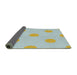 Thickness of Patterned Pale Blue Novelty Rug, pat3506