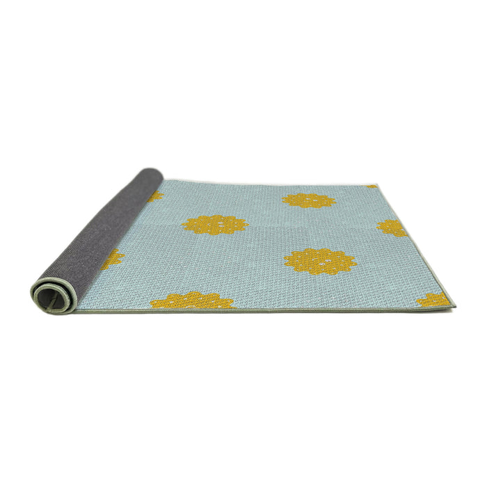 Thickness of Patterned Pale Blue Novelty Rug, pat3507