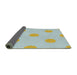 Thickness of Patterned Pale Blue Novelty Rug, pat3507